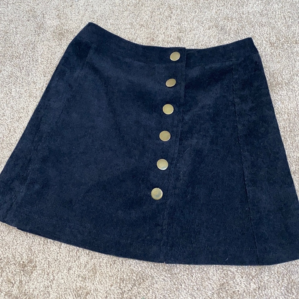 Black corduroy skirt